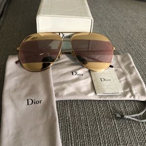 dior split sunglasses gold